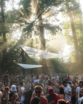 Earth element - festival crowd in nature